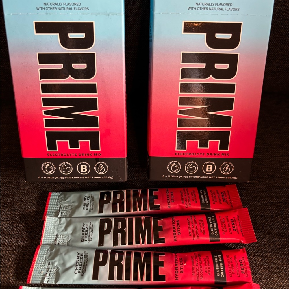 PRIME Hydration+ Sticks Cherry Freeze 2-Pack (6 Ct Each) NEW